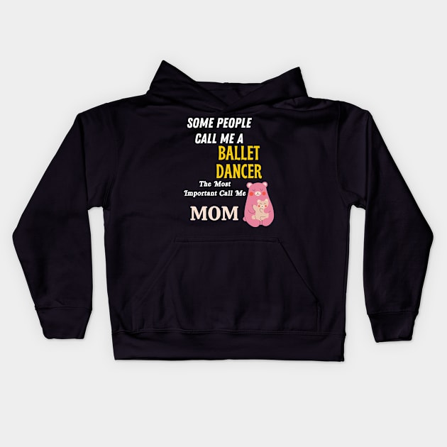 Ballet dancer Kids Hoodie by Mdath